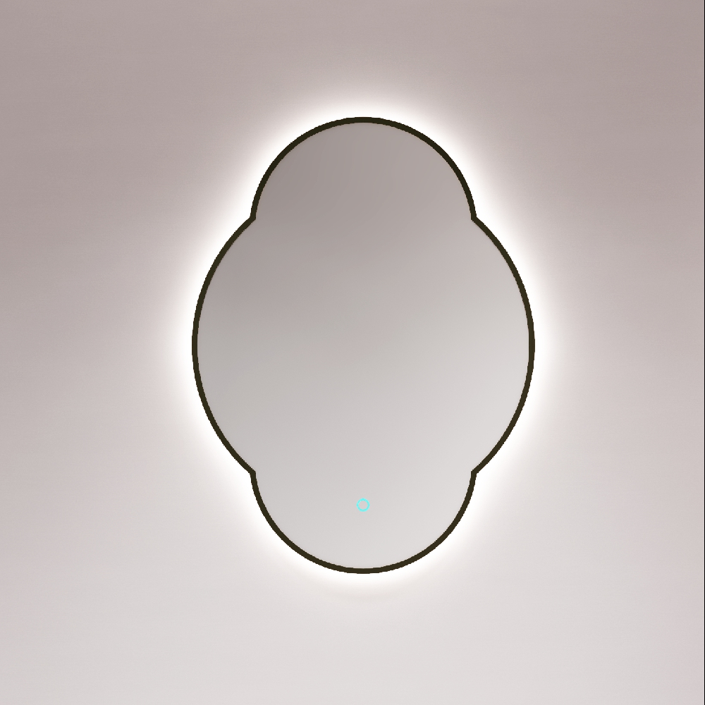 Irregular Organic-Form LED Backlit Wall Mirror with Touch Control