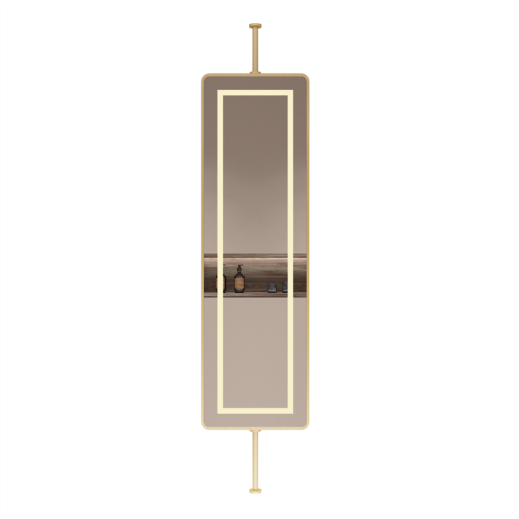 SHUIDAO — Matte Black Ceiling-Mounted LED Full-Length Rotating Mirror