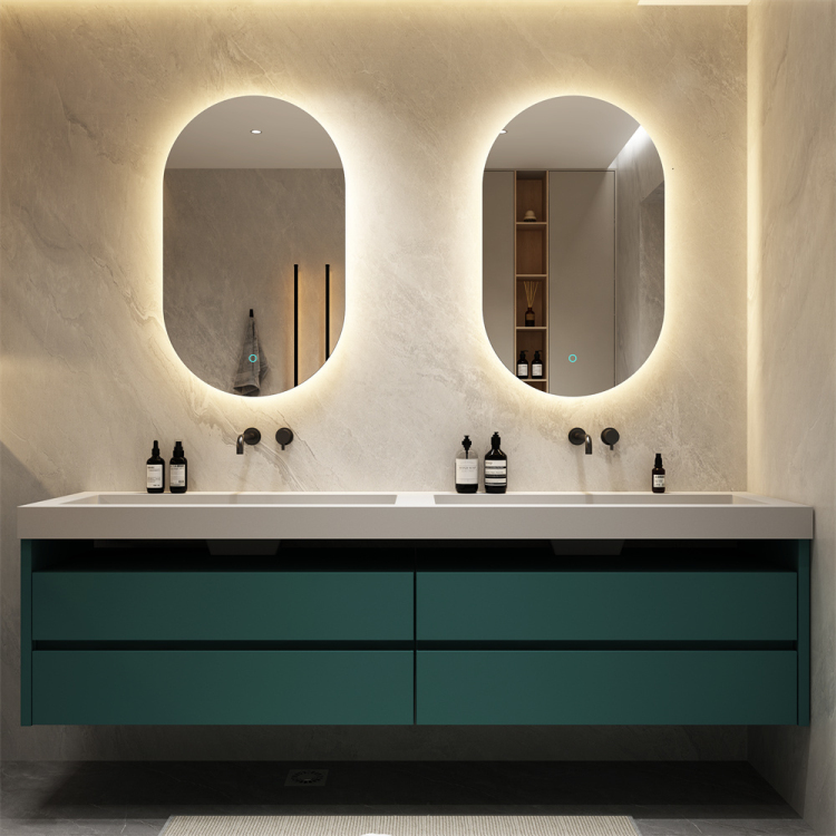 Rameless Oval LED Backlit Wall Mirror with Touch Control