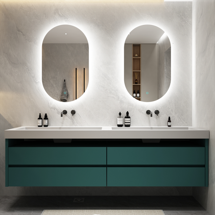 Rameless Oval LED Backlit Wall Mirror with Touch Control